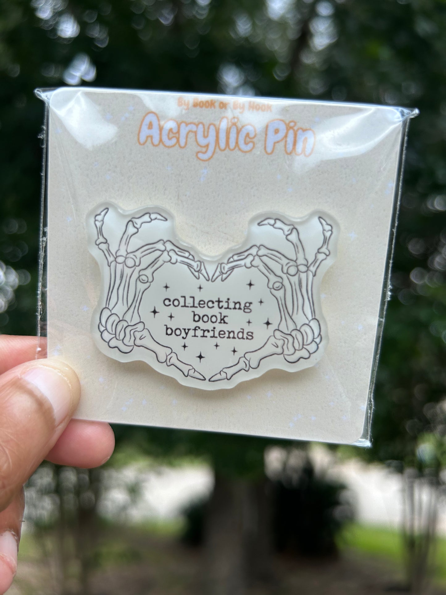 Collecting Book Boyfriends Acrylic Pin