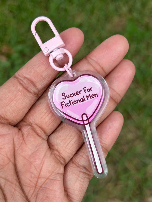 Sucker for Fictional Men Keychain