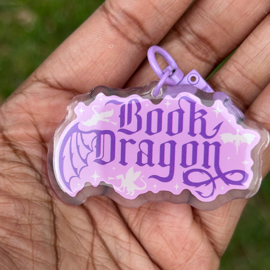 Book Dragon Keychain