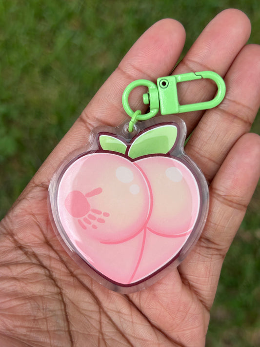 Peach Butt Keychain