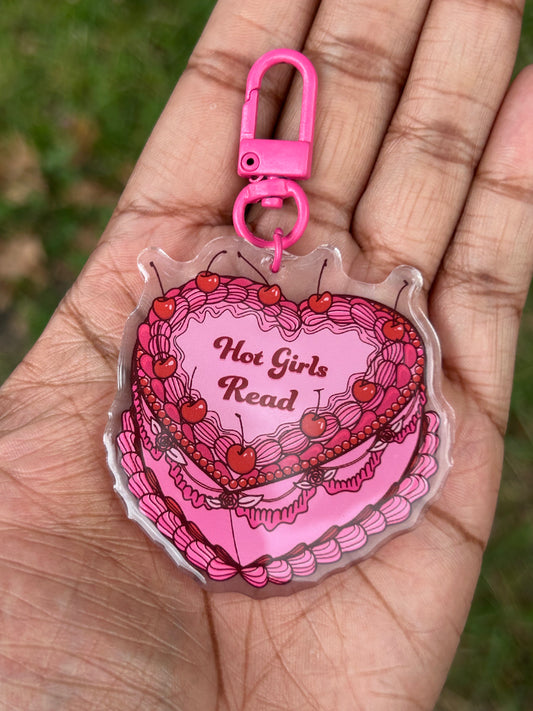 Hot Girls Read Keychain