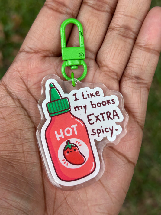 I Like My Books EXTRA Spicy Keychain