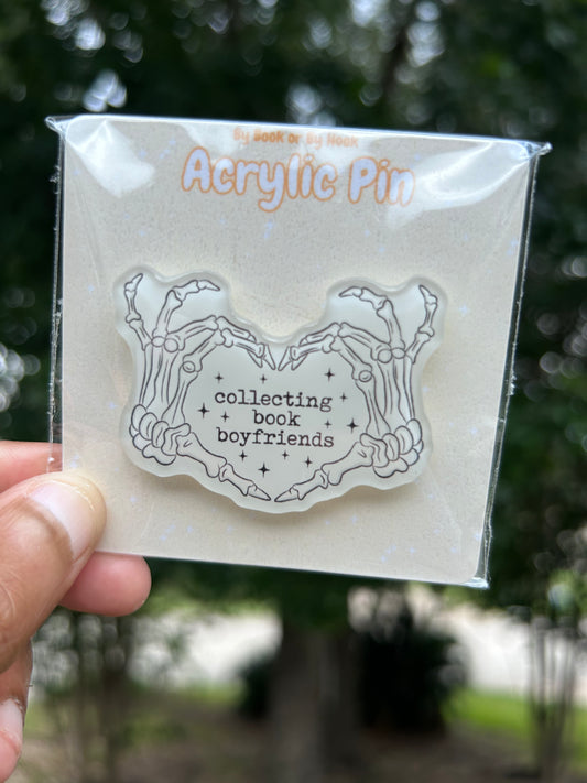 Collecting Book Boyfriends Acrylic Pin